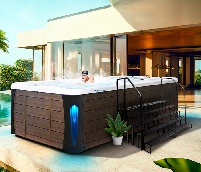 Calspas hot tub being used in a family setting - Salinas